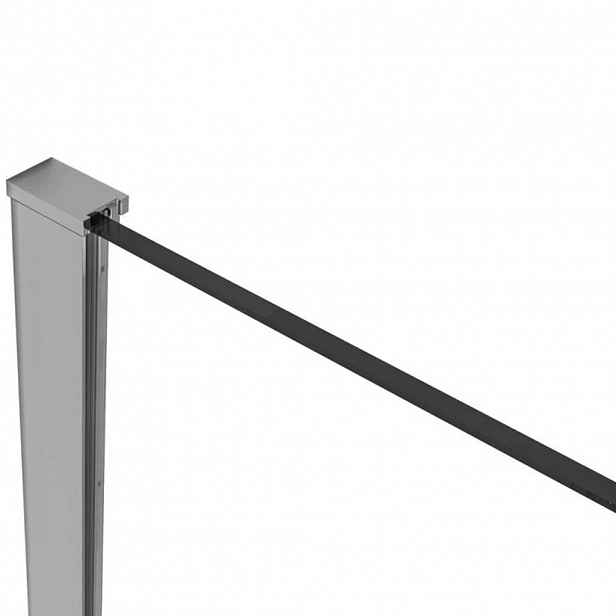 Profil pro sprchové zástěny Walk-in Onyx Half - 8 mm - chrom - 15 mm