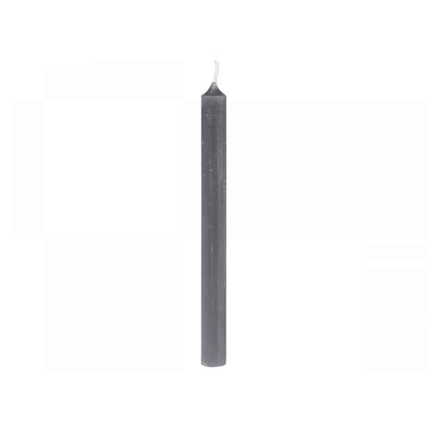 Granitová úzká svíčka Taper coal - Ø 1,2 *13cm / 2.5h Chic Antique