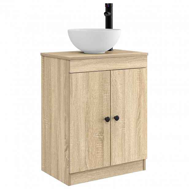 vidaXL Koupelnová skříňka se dřezem Dub sonoma 54 x 35 x 83 cm