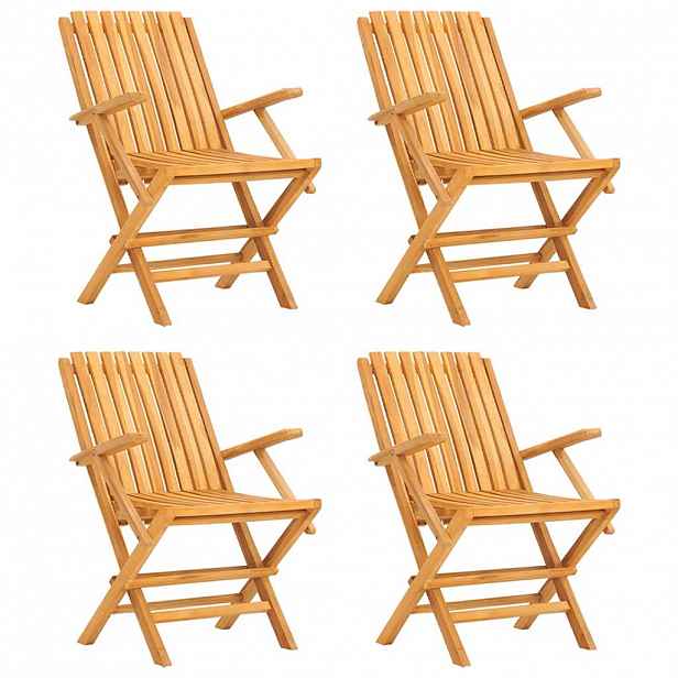 vidaXL Skládací židle 4 ks 61x67x90 cm masivní teak