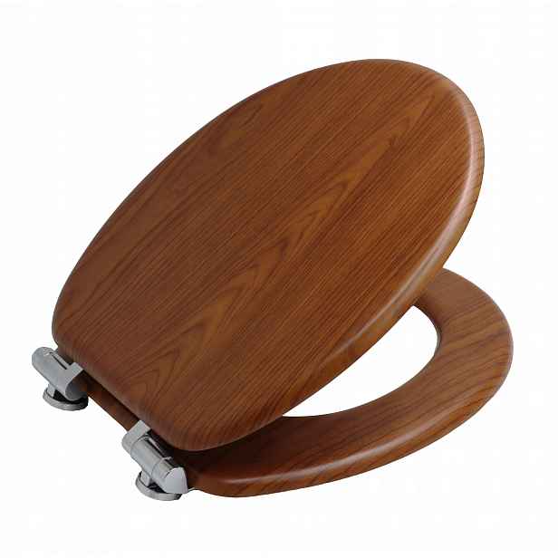 Wc sedátko Bisk Mdf mahagon, odstíny hnědé a béžové Mdf