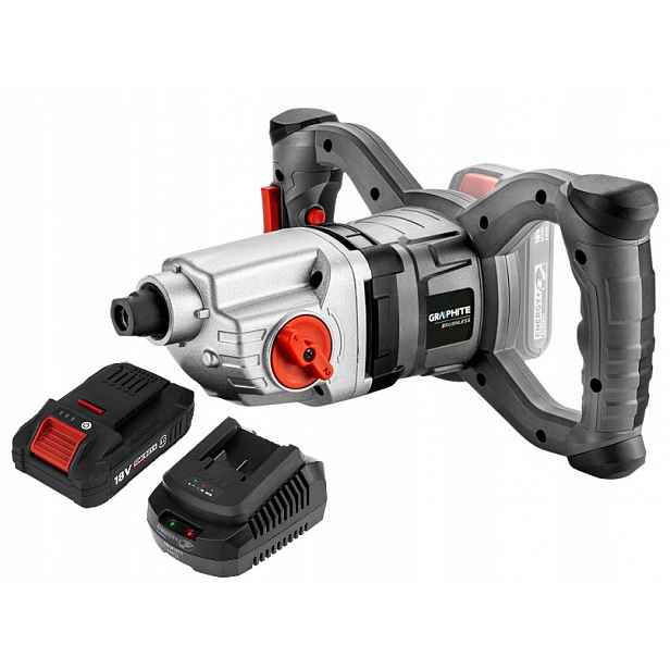 Graphite Míchačka Míchadlo 58G084 Sada Akumulátor 4AH Bezkartáčová 18V