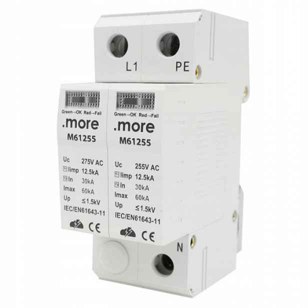 Omezovač přepětí Přepěťový chránič 1P+N 30KA B+c More
