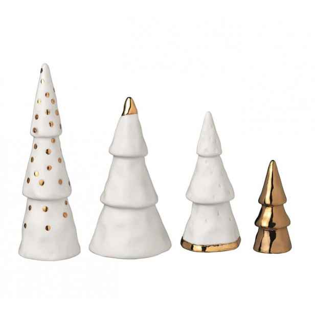 Räder Porcelánová sada WINTER FOREST ve zlaté barvě, 4 ks
