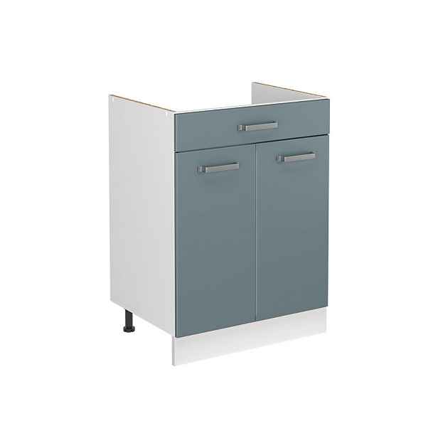 Vicco SKŘÍŇKA POD DŘEZ R-Line, Modrošedá/Bílá, 60 cm bez pracovní desky