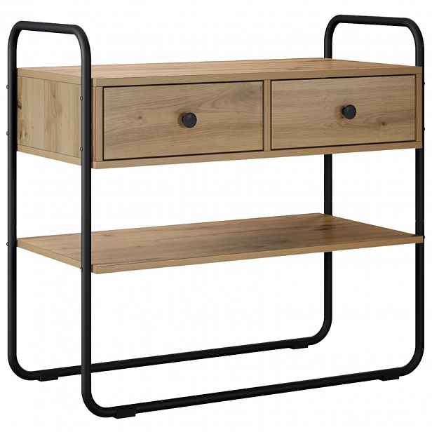 vidaXL Konzolový stolek Dub artisan 80 x 40 x 75 cm Kompozitní dřevo