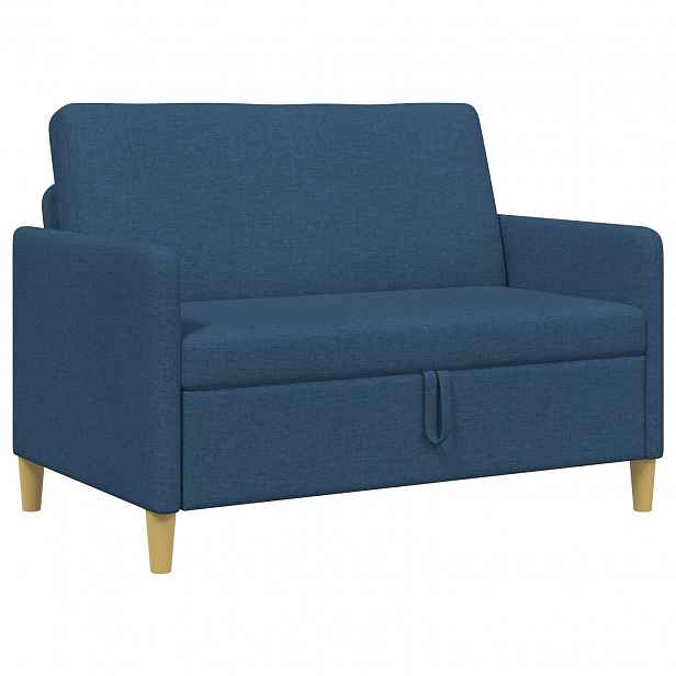 vidaXL Sofa s úložným prostorem Modrá 122 x 78 x 87 cm Polyester
