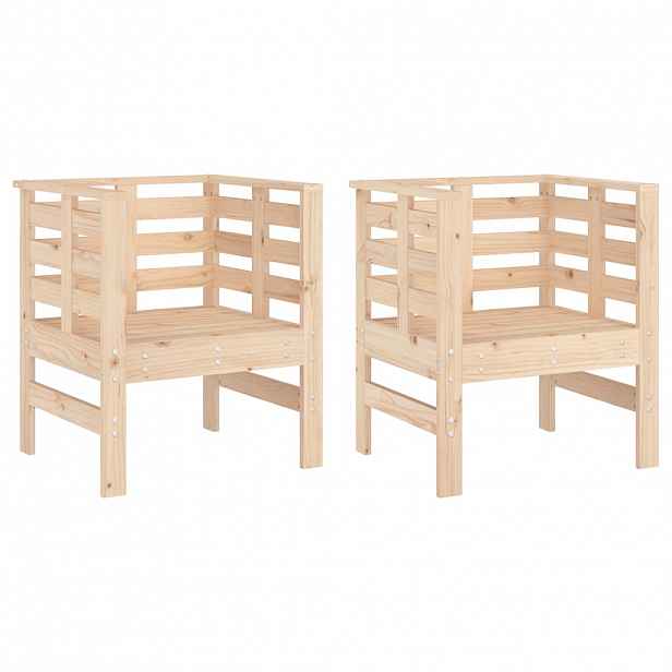 vidaXL Zahradní židle 2 ks 61,5 x 53 x 71 cm masivní borové dřevo