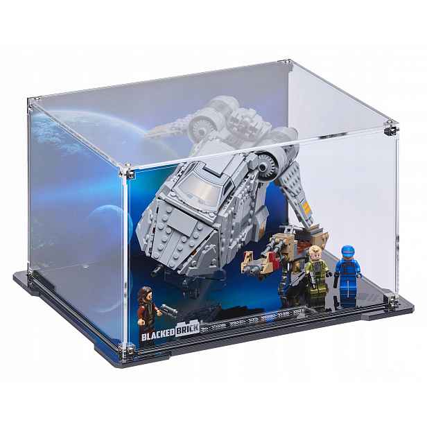 Vitrína s pozadím Blacked Brick pro Lego Star Wars 75338 Přepadení na Ferrix