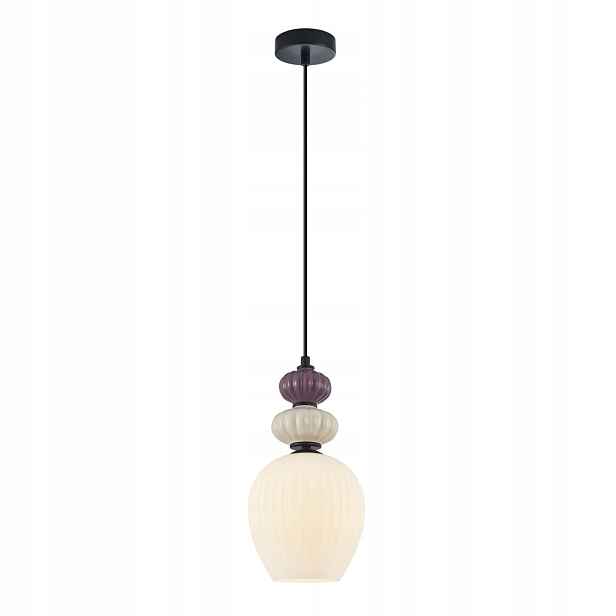 Italux Domali závěsná lampa černá multicolor 1xE27 40W keramická