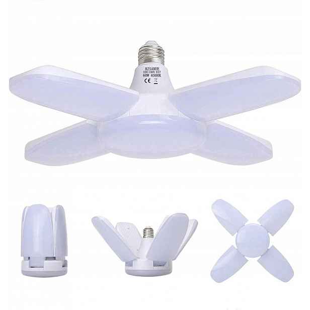 Led Garážová Lampa E27 60W 6500K 6800LM Nastavitelný Panel