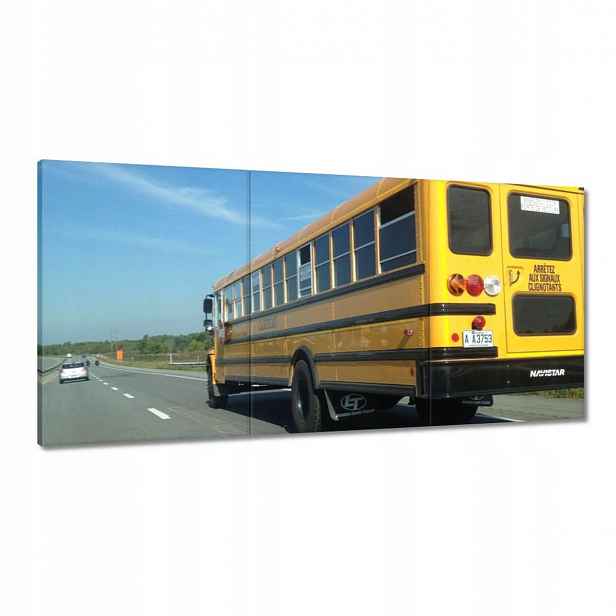Obrazy 180x90 Žlutý školní autobus