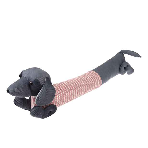 Růžová/šedá ochrana proti průvanu 17x76 cm Sausage Dog – Rex London