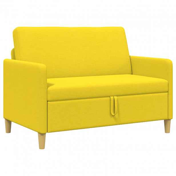 vidaXL Sofa s úložným prostorem Světlá žlutá 122 x 78 x 87 cm
