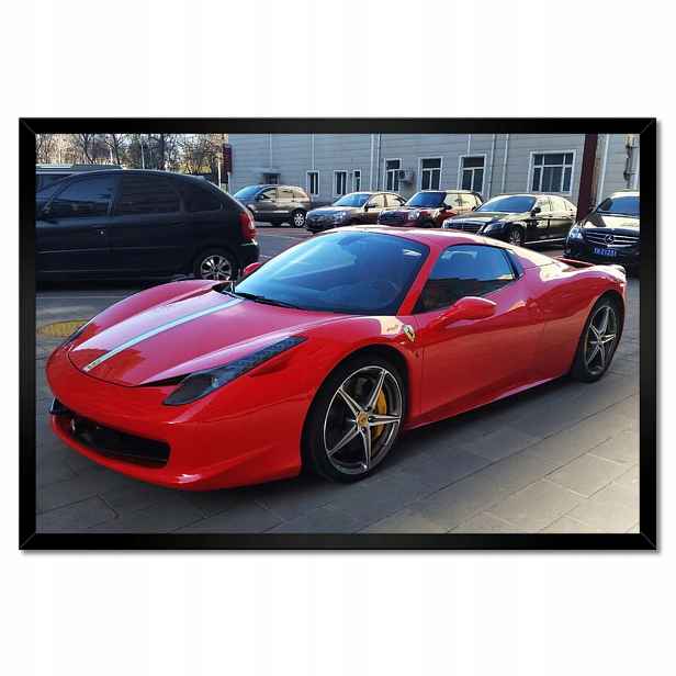 Plakáty v rámu 60x40 Červené Ferrari