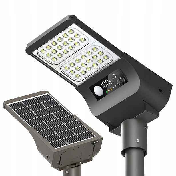 4 Dny Silná Solární Lampa pouliční hybridní Led lampa Sresky 230V SSL-56 6000lm