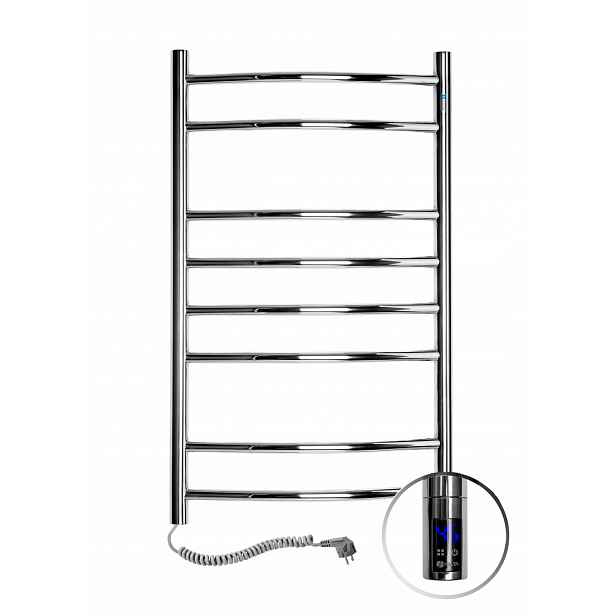 Elektrický koupelnový radiátor Nerezový Camellia Sensor 480х800 levý