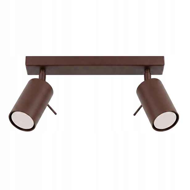 Sollux Lighting stropní svítidlo hnědá lišta 30 cm 2xgu10 ring