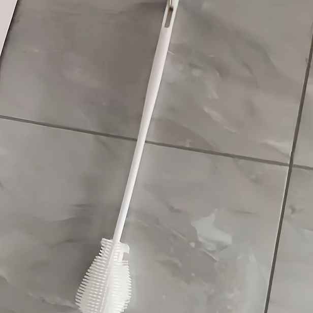 TEMU Nový domácí kartáč na hrníčky s dlouhou rukojetí a měkkým povrchem, čisticí kartáč se sklopnou hlavou - 360° plné pokrytí, kartáč na lahve a