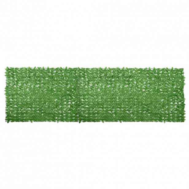 vidaXL Balkónová zástěna se zelenými listy 600 x 150 cm