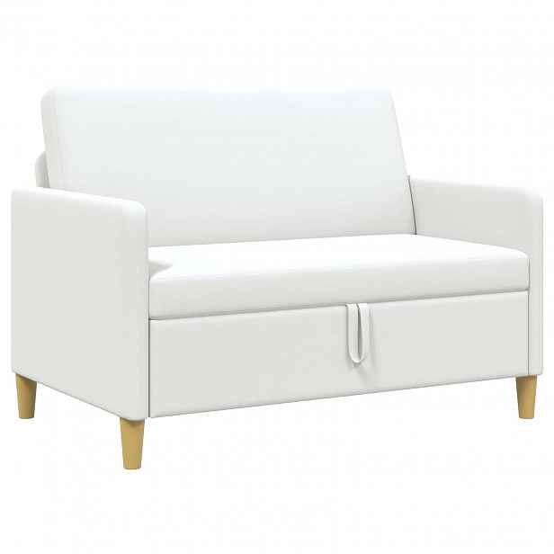 vidaXL Sofa s úložným prostorem Bílá 122 x 78 x 87 cm Polyester