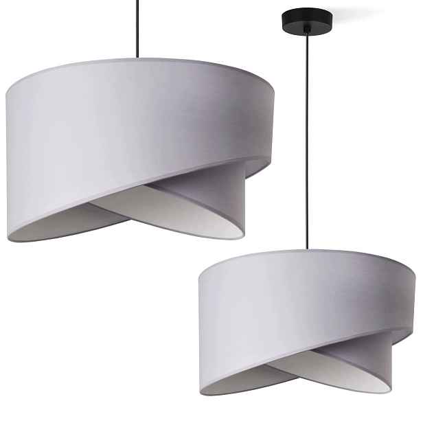Závěsná Stropní Lustrová Lampa S Stínítkem, Světle Šedá, Vhodná Do Obývacího Pokoje