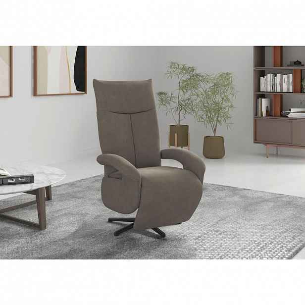 Sit & More RELAXAČNÍ KŘESLO, textil, jílová barva