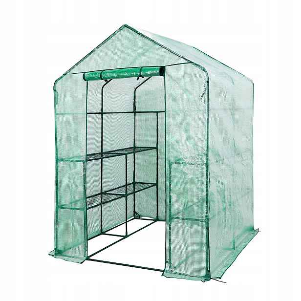 Skleník 143 x 143 x 195 cm, fólie Pe 135g, kovová konstrukce