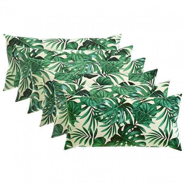 vidaXL Povlak na polštář 6 pcs HEERLEN Vzor listů 40 x 70 cm Polyester