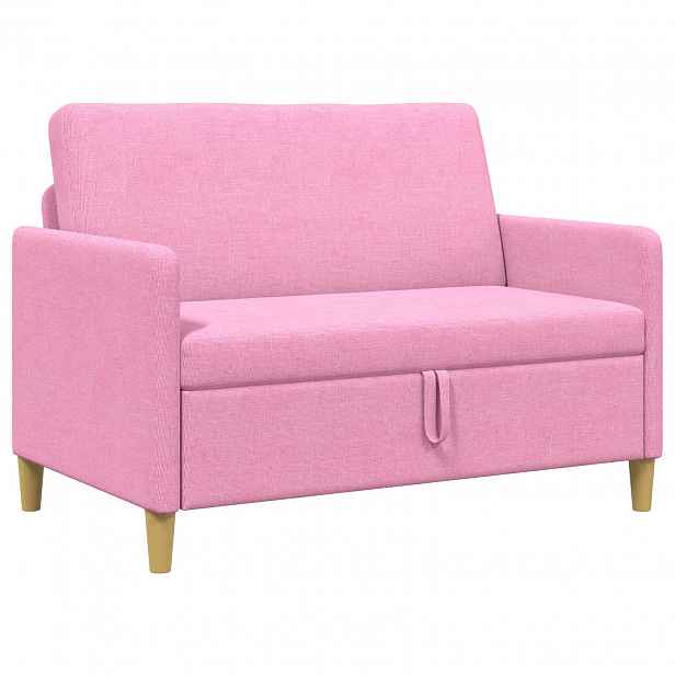 vidaXL Sofa s úložným prostorem Růžová 122 x 78 x 87 cm Polyester
