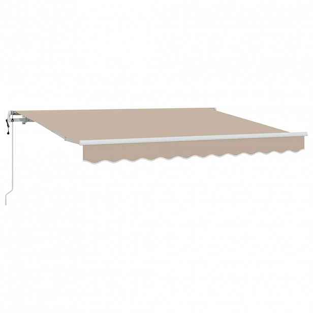 vidaXL Stahovací markýza Béžová 350 x 200 cm textil