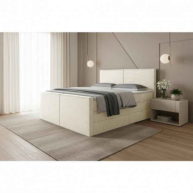 Livetastic POSTEL BOXSPRING, 160/200 cm, béžová