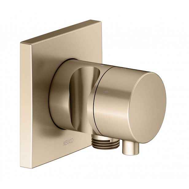 Keuco IXMO Comfort - Uzavírací a přepínací ventil pod omítku, pro 3 spotřebiče, s připojením a držákem sprchy, kartáčovaný bronz 59549031202