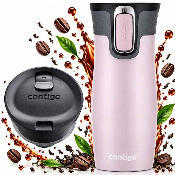 Termohrnek Contigo West Loop 2.0 vzduchotěsný do auta růžový 470 ml