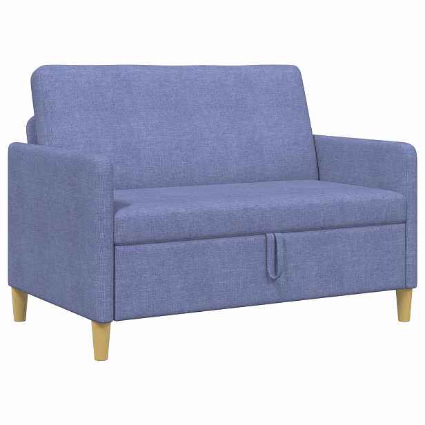 vidaXL Sofa s úložným prostorem Modrá džínovina 122 x 78 x 87 cm