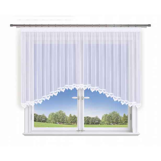 Záclona 500x150 oblouk, voál, guipure zvoneček 8 cm