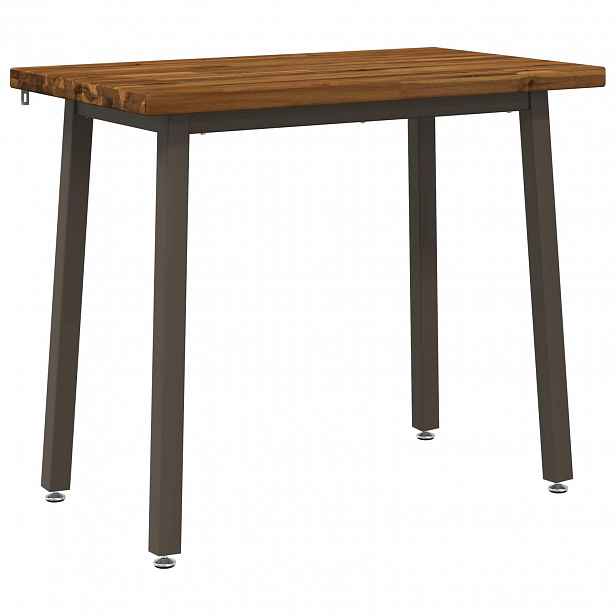 vidaXL 90 x 55 x 75 cm Masivní akátové dřevo Přirozená a kávová