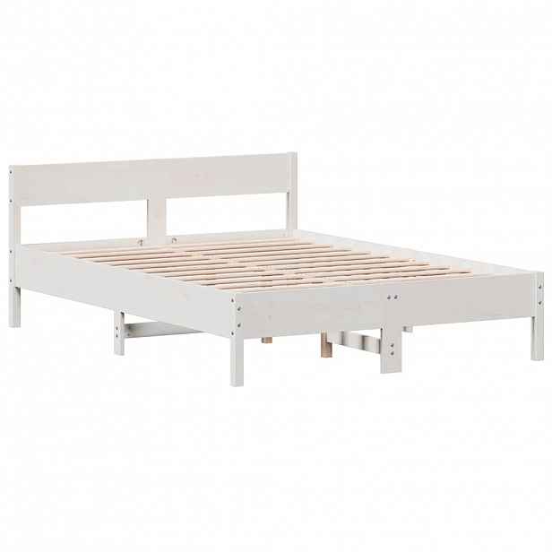vidaXL Postel bez matrace bílá 160 x 200 cm masivní borovice