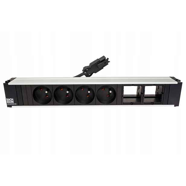 Bachmann Systém Coni, box pro 6 modulů, 4x zásuvka Cz, 2x volné (912.013)