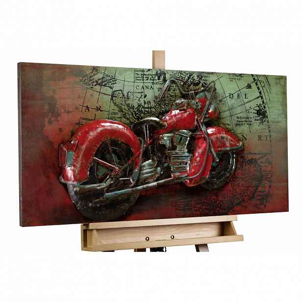 KUNSTLOFT KOVOVÝ OBRAZ ŽELEZNÝ KŮŇ, 100/50 CM