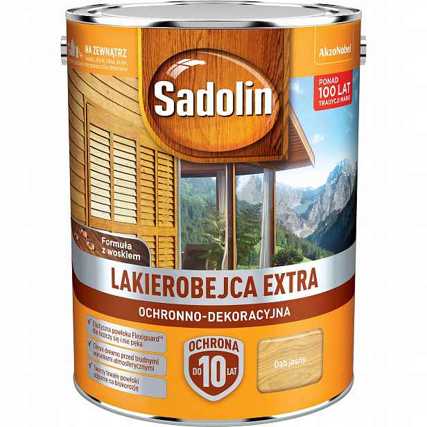 Sadolin Extra Lakovna Na Dřevo Fasádních Plotů Dub světlý 5L