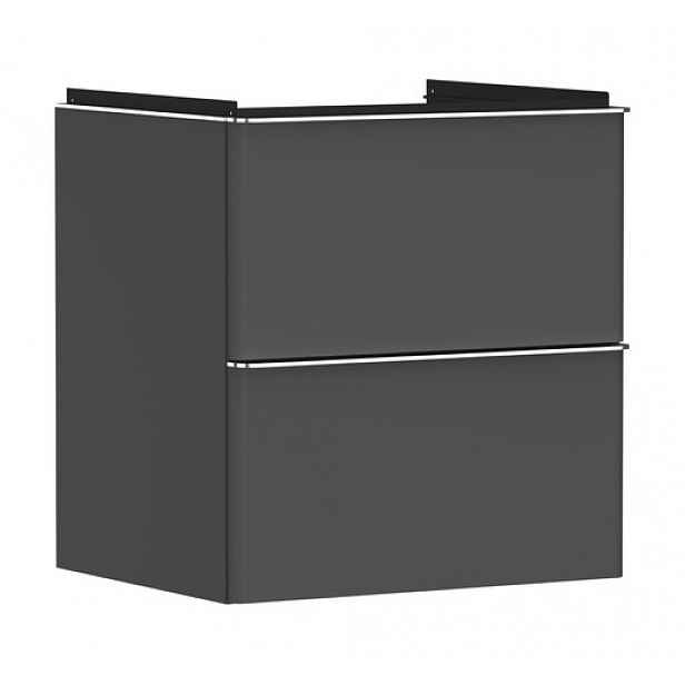 Skříňka pod umyvadlo bez umyvadla Hansgrohe Xelu Q 58x62,5x47,5 cm šedá matná 54024000