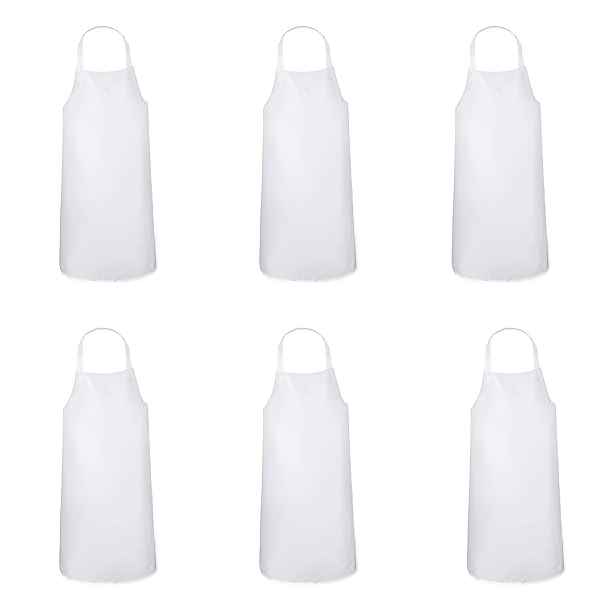 TEMU 6ks, Kuchyňská zástěra, Unisex zástěra, Černobílá jednobarevná domácí zástěra, Zástěra pro kuchaře, číšníky, BBQ, kadeřníky, Dospělá zástěra,