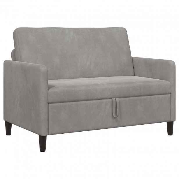 vidaXL Sofa s úložným prostorem Světle šedá 122 x 78 x 87 cm Polyester