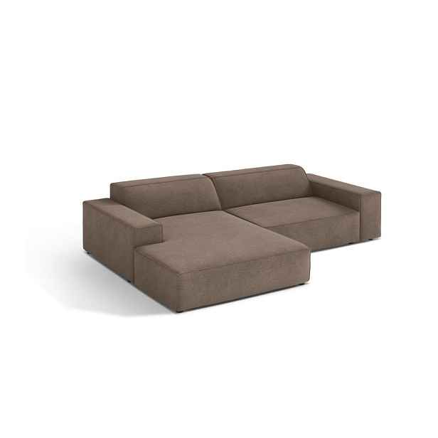 Taupe rohová pohovka (levý roh/s lenoškou) Jodie – Micadoni