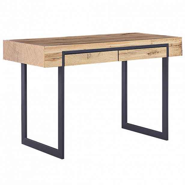 Beliani PSACÍ STŮL světlejší Odstín dřeva/černý 120/55/76 cm Vida