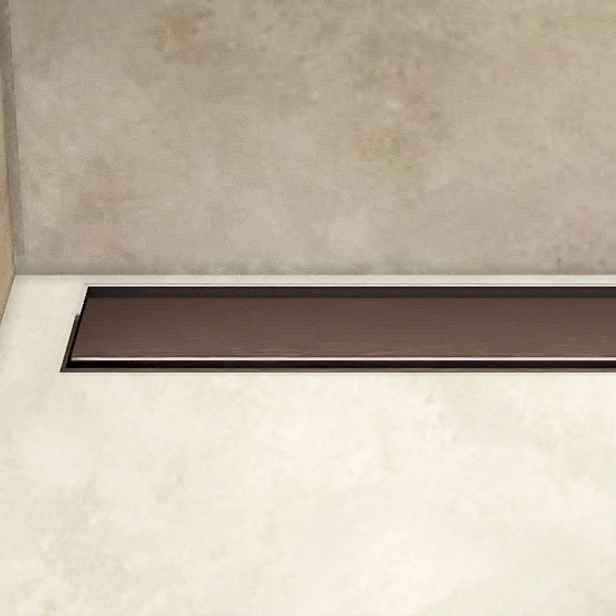I-Drain Plano - Nerezový rošt pro sprchový žlab řady PRO, povrch PVD, délka 60 cm, čokoládová IPRO0600C