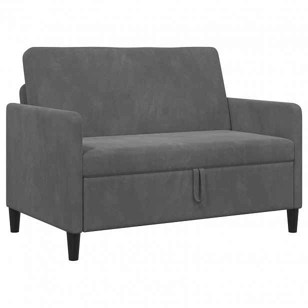 vidaXL Sofa s úložným prostorem Tmavě šedá 122 x 78 x 87 cm Polyester