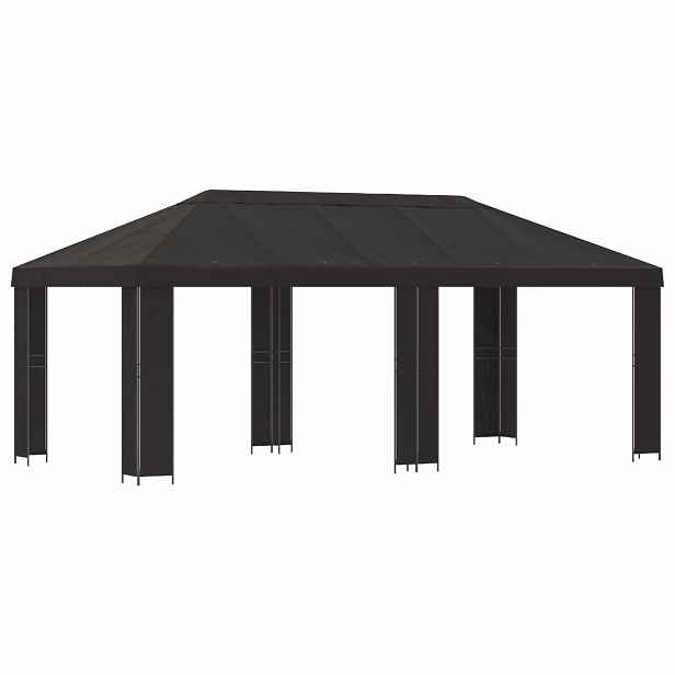vidaXL Zahradní altán 6 x 3 m Antracitová Polyester a ocel 190 gsm