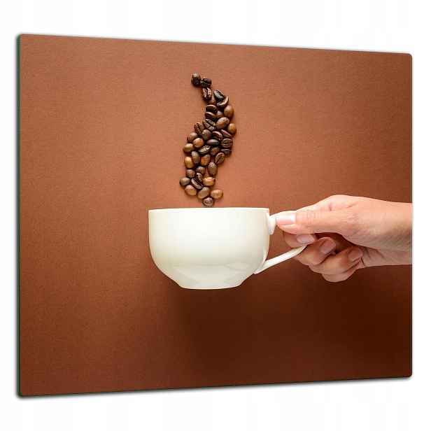 Skleněná Ochranná Deska Panel Lepidlo 65x60 Káva
